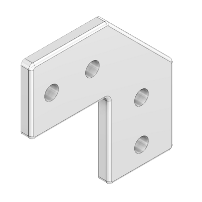 41-154-0 MODULAR SOLUTIONS ALUMINUM CONNECTING PLATE<br>135MM X 135MM FLAT CORNER